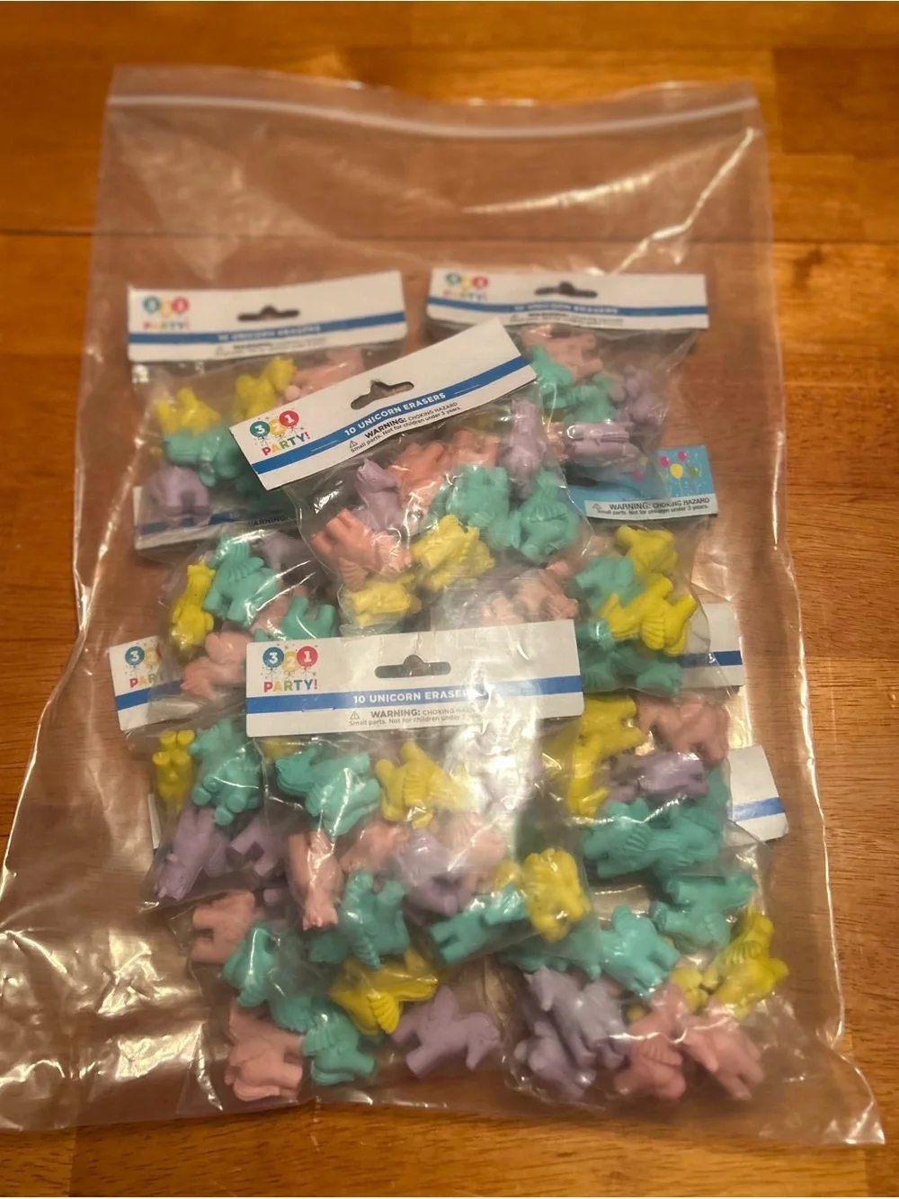 Party! Pack of 10 Unicorn Erasers - Bundle / 9 packs